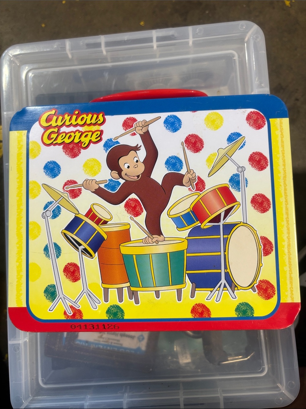 Curious George Metal Lunchbox Vtg Style